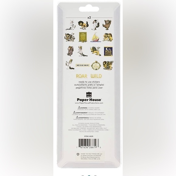 Where the Wild Things Are 36-Piece Scrapbook Die-Cut Foil Accent Stickers, NWT - Picture 3 of 5